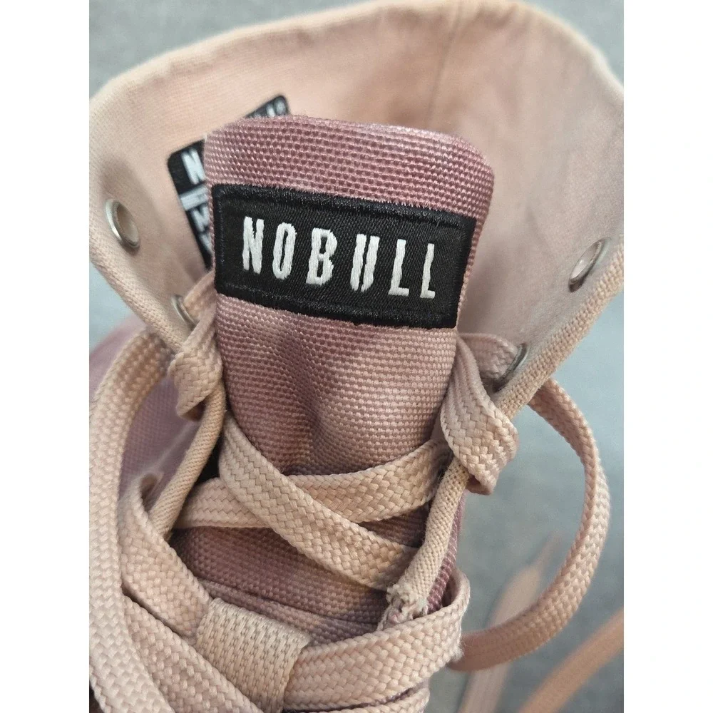 NO BULL Tie Dye Sneakers Womens 9.5‎ Dusty Rose High Top Canvas Trainers